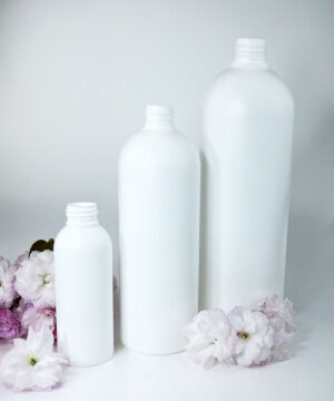 White Boston HDPE Plastic Bottle (unfitted) - Available in 3 sizes