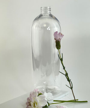 Clear Boston PET Plastic Bottle - various sizes - Clear Boston Plastic Bottle - 1 Litre