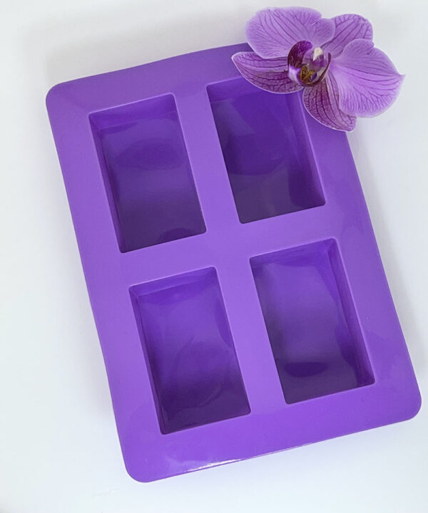 Soap Mould – Rectangle Silicone (4 Cavity)