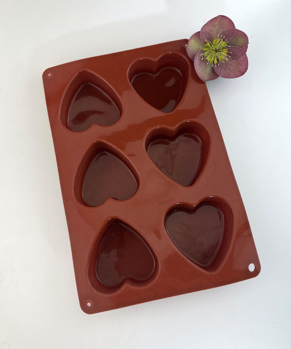 Soap Mould – Hearts (6 Cavity)
