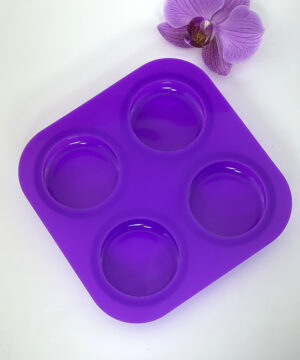 Soap Mould – Circle (Silicone) - 4 Cavity