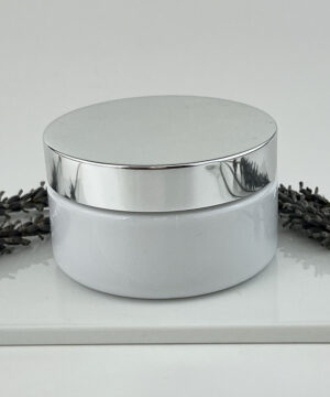 PET White Boston Round Jar 100ml- Unfitted or with a Shiny Silver Lid - 26% OFF SPECIAL
