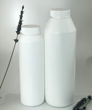HDPE White Bottle (45mm) with white lid - 500ml or 1L - 26% OFF SPECIAL