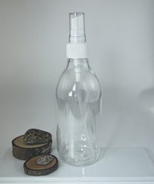 Combo - Clear PET Bottle 500ml with White Mist Sprayer
